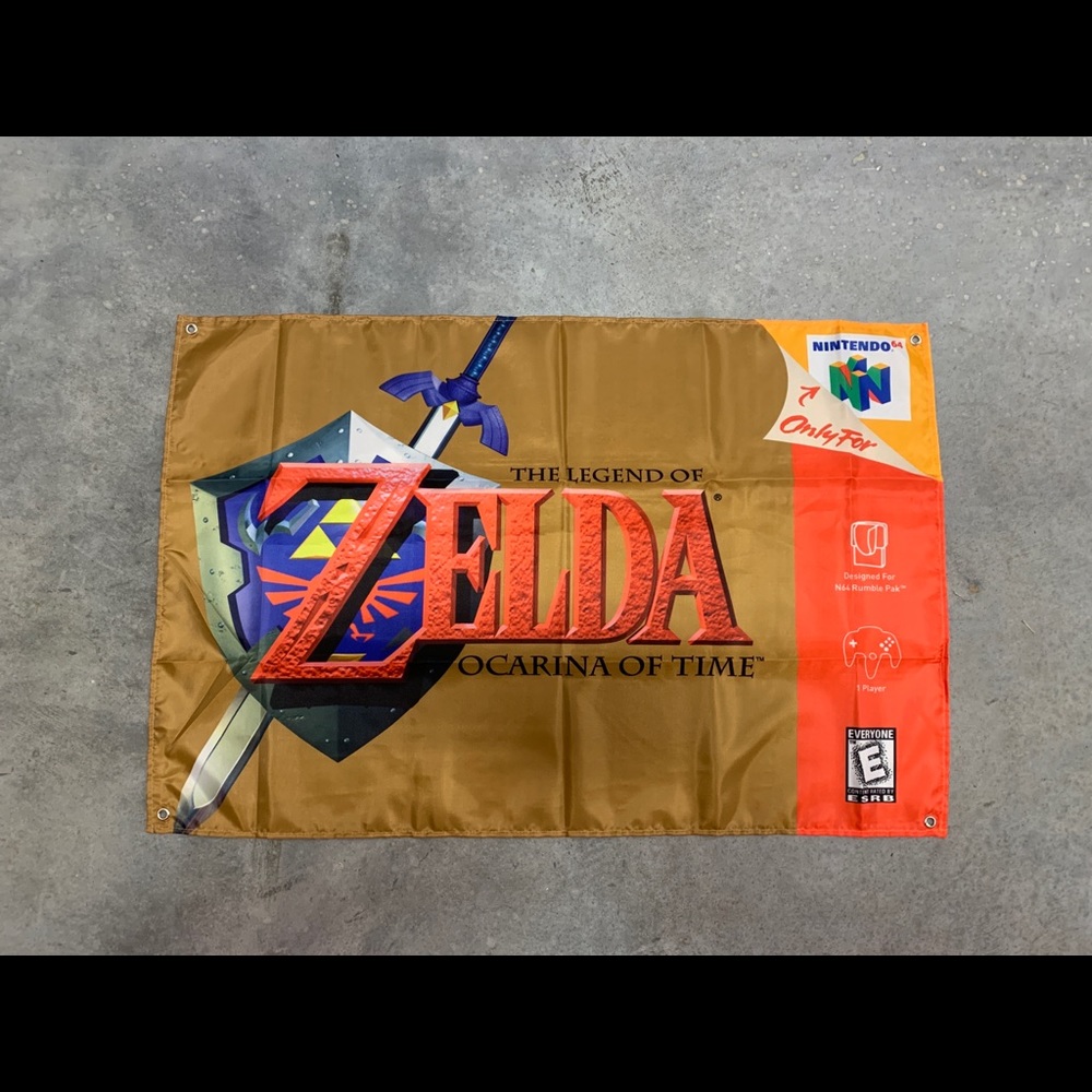 The Legend Of Zelda Ocarina of Time Wall Flag Banner Tapestry 2 x 3 Ft, N64